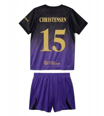 Barcelona Andreas Christensen #15 Udebanetrøje Børn 2026-27 Kortærmet (+ Korte bukser)
